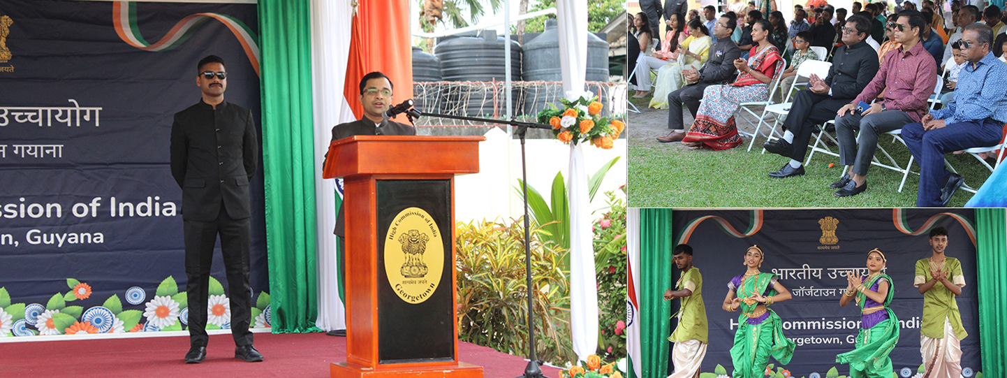  India's 78th Independence Day celebrations organised by the High Commission at Swami Vivekananda Cultural Centre in Georgetown, Guyana.