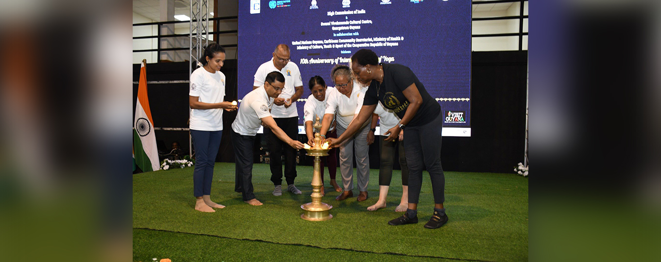  10th anniversary of International Day of Yoga celebrated in collaboration with United Nations Guyana, CARICOM Secretariat and Government of Guyana