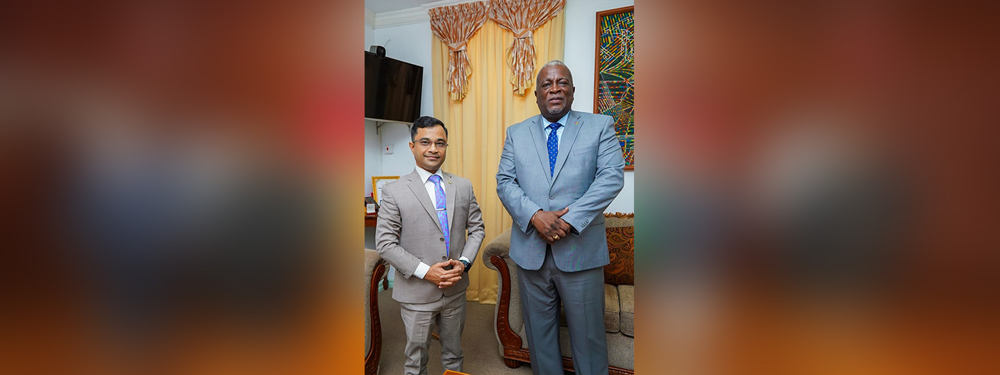 High Commissioner paid a courtesy call on H.E. Brig (Retd.) Mark Phillips, Hon'ble Prime Minister of the Cooperative Republic of Guyana