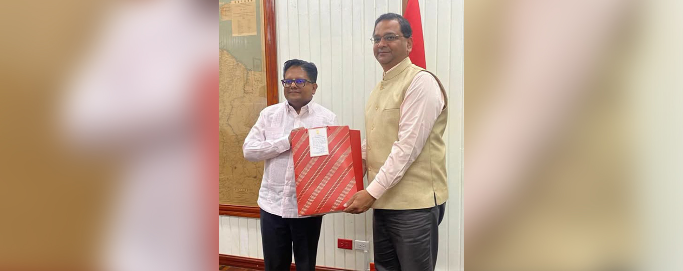  HC Chinmoy Naik called on Hon. Dr. Ashni Singh, Senior Minister in Office of President with Responsibility for Finance.